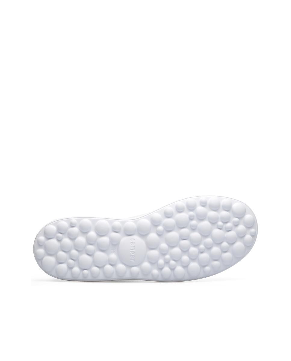 Sapatilhas de Pele Pelotas Xlf Lisas com Atacadores Branco-5