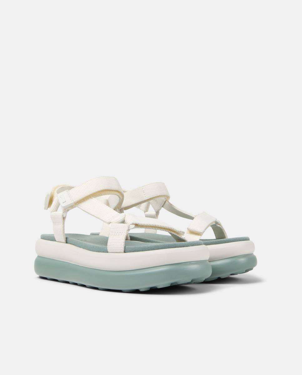 Sandálias de Plataforma Pelotas Flota Up com Velcro Branco-2