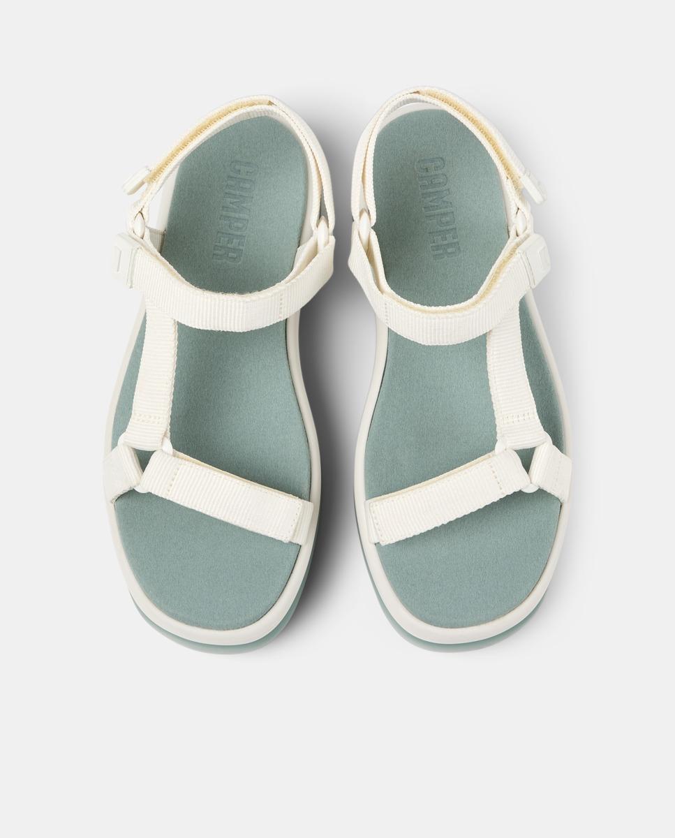 Sandálias de Plataforma Pelotas Flota Up com Velcro Branco-3