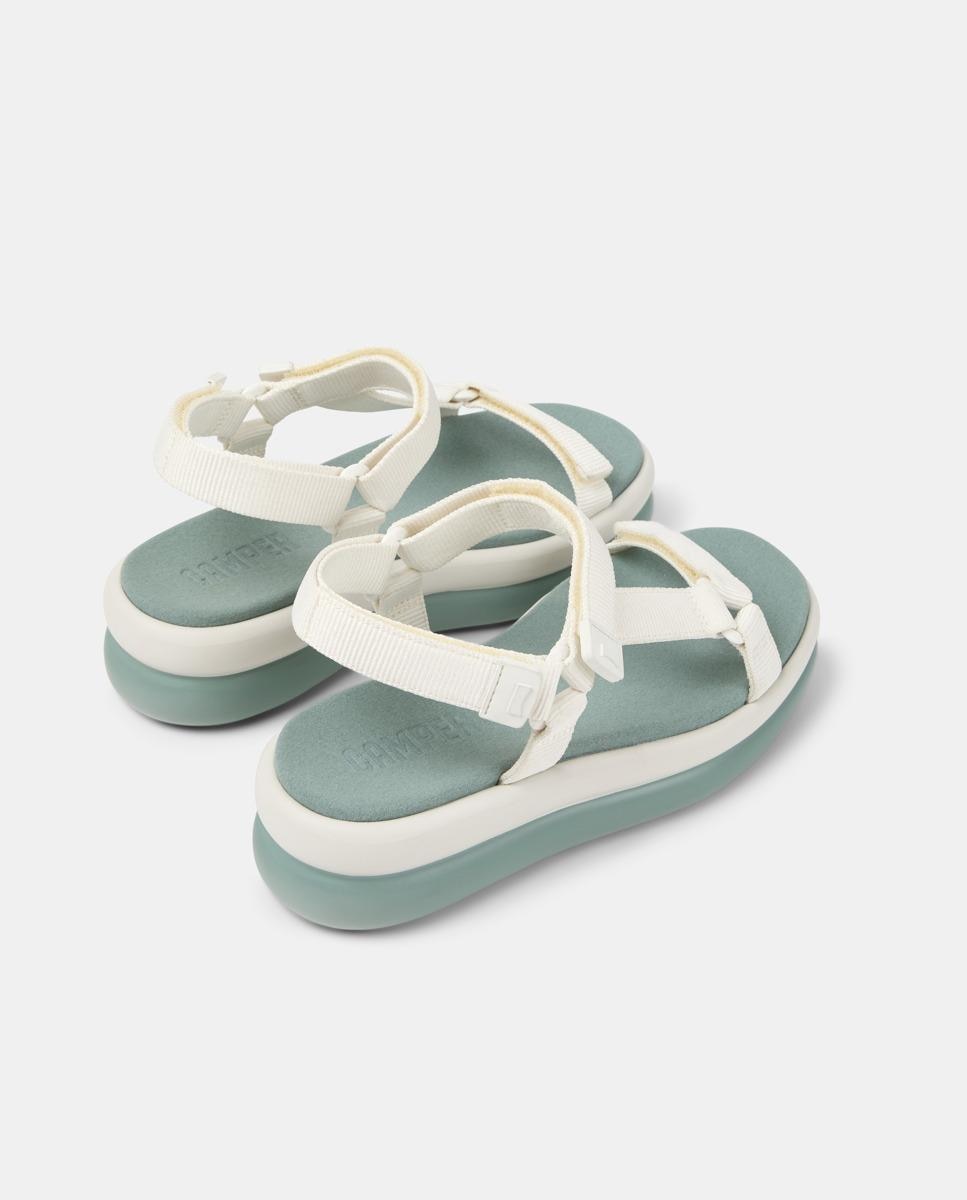 Sandálias de Plataforma Pelotas Flota Up com Velcro Branco-4