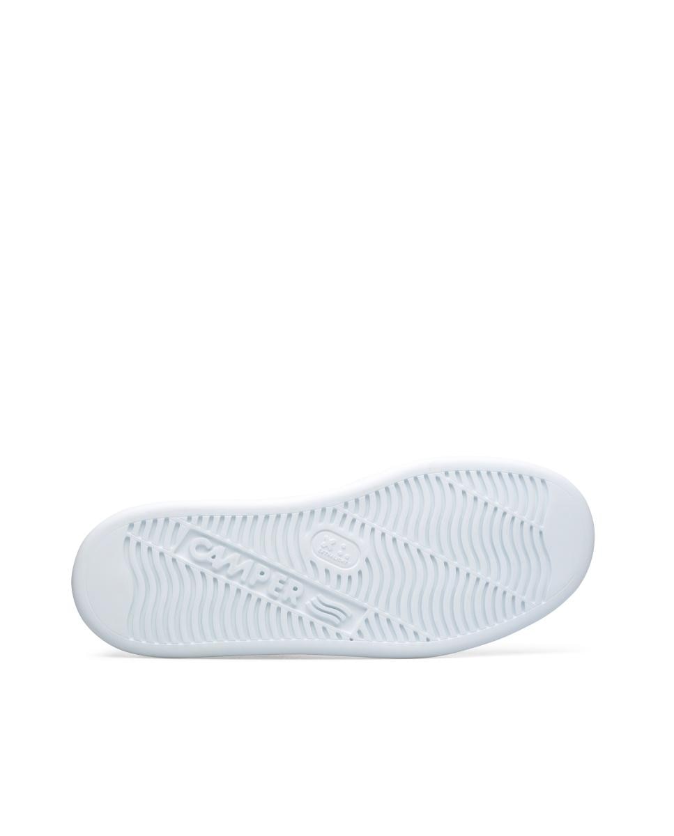 Sapatilhas de Pele Runner Four Lisas com Atacadores Branco-5