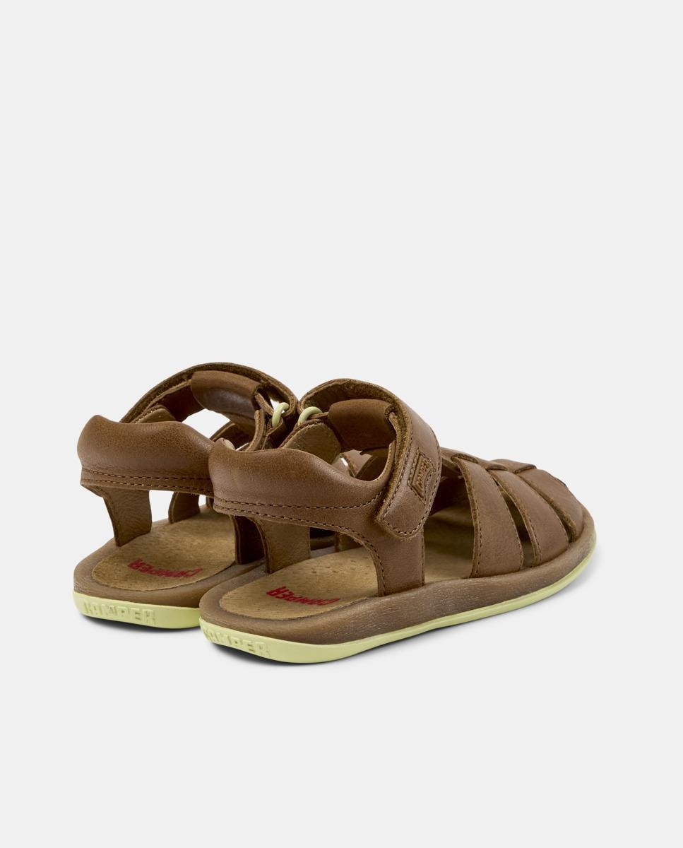 Sandálias Fechadas Bicho de Pele Castanho-3