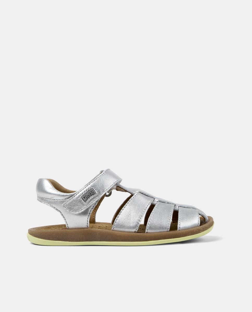 Sandálias Infantil Bicho Ajustáveis com Velcro Prata-1