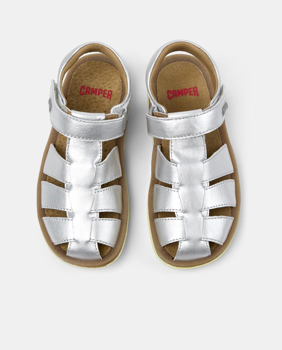 Sandálias Infantil Bicho Ajustáveis com Velcro Prata-2