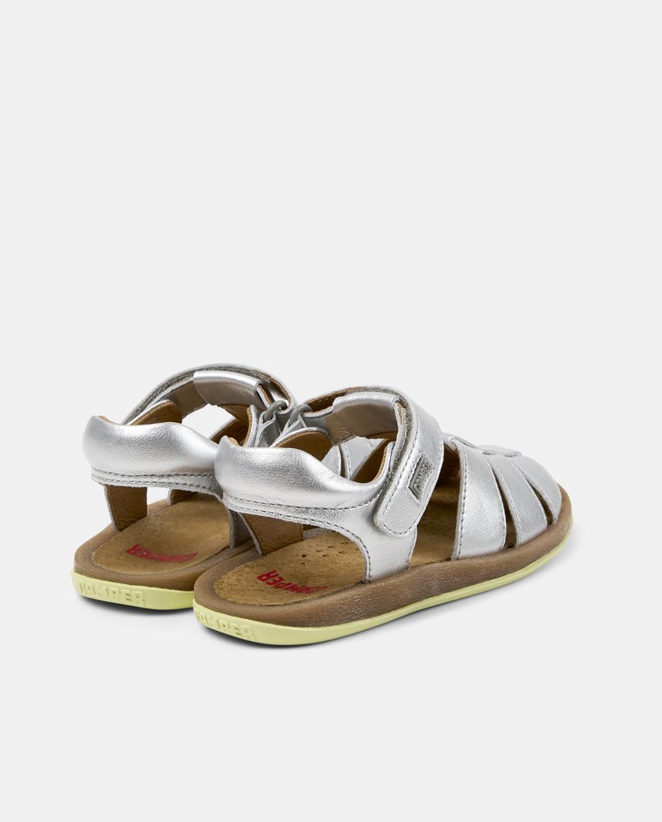 Sandálias Infantil Bicho Ajustáveis com Velcro Prata-3