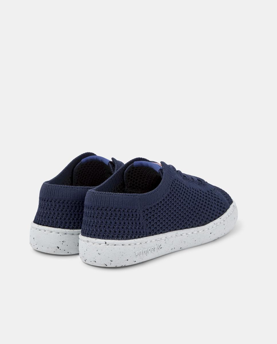 Sapatilhas de Tecido Infantil Lisas com Atacadores Camper Azul-4