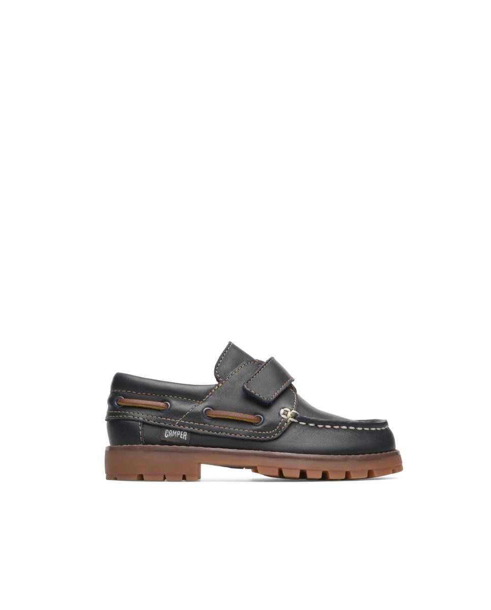 Imagem 0 de Sapatos Náuticos Infantil Compas de Pele com Velcro