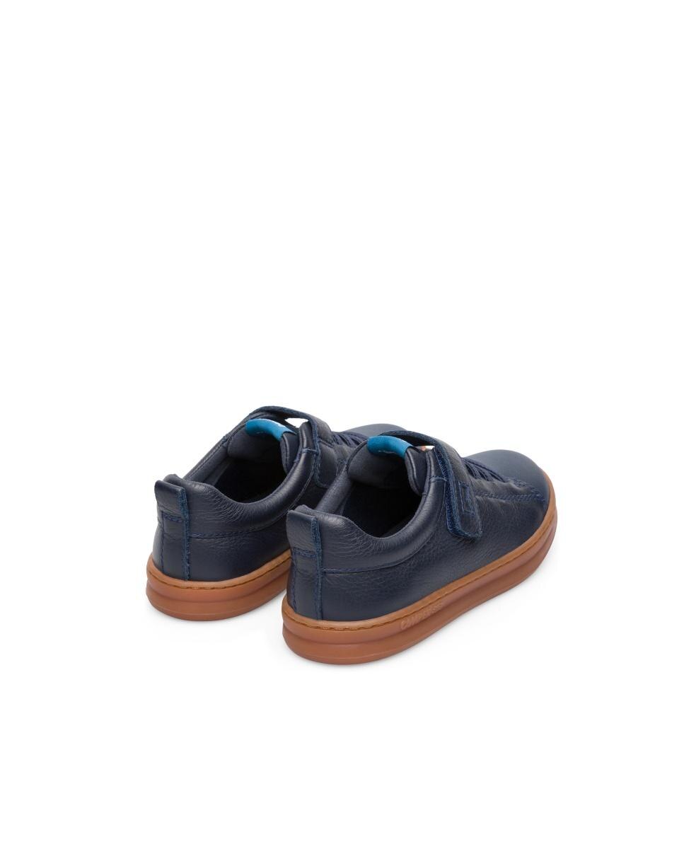 Sapatilhas de Pele Runner Four Lisas com Velcro Camper Azul-marinho-4