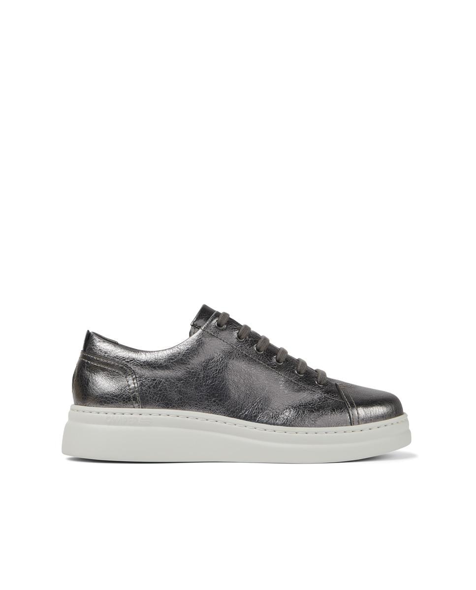 Sapatilhas Runner Up de Pele com Sola Xl Extralight® Prata-1