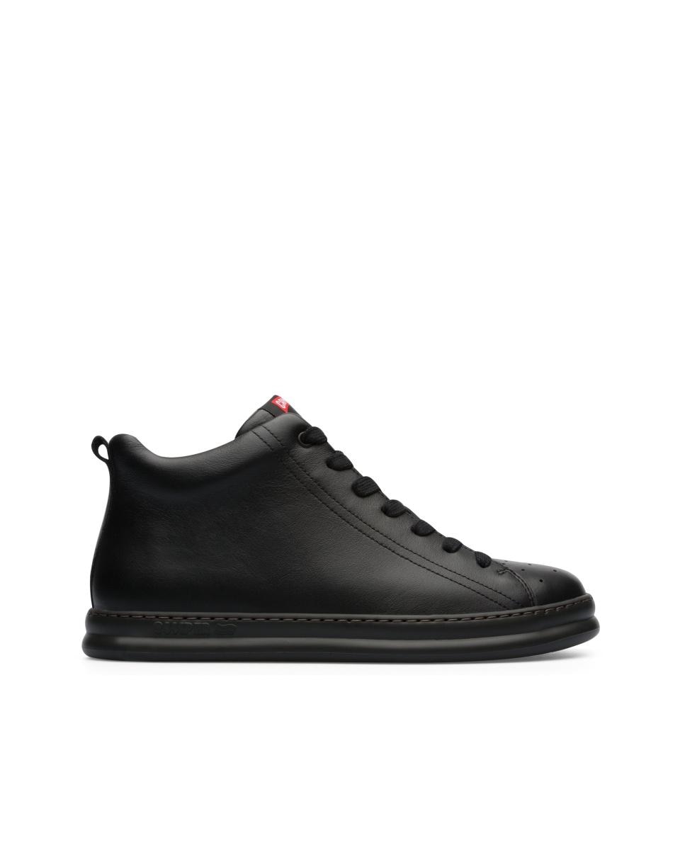 Sapatilhas Runner Four Tipo Bota de Pele Preto-1