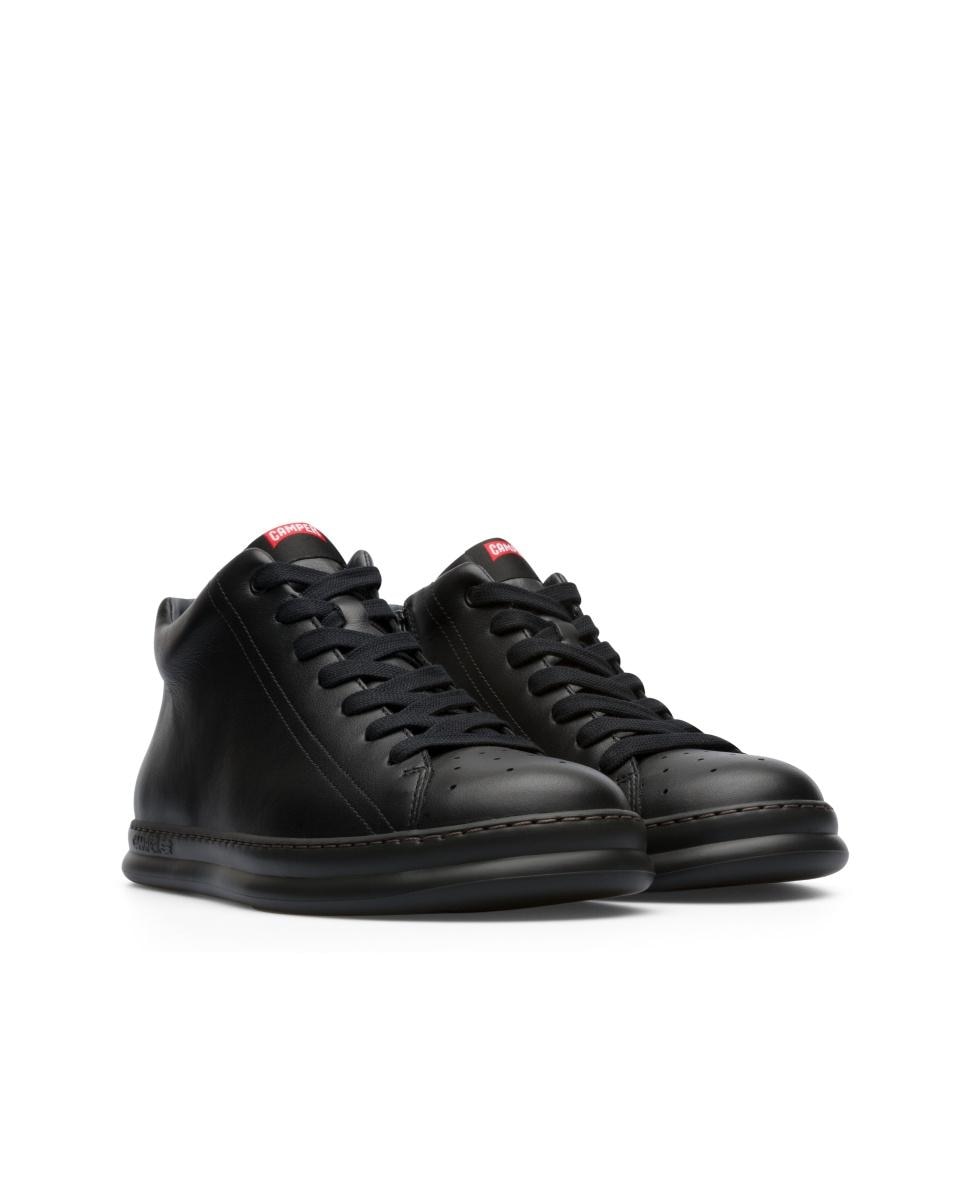 Sapatilhas Runner Four Tipo Bota de Pele Preto-2