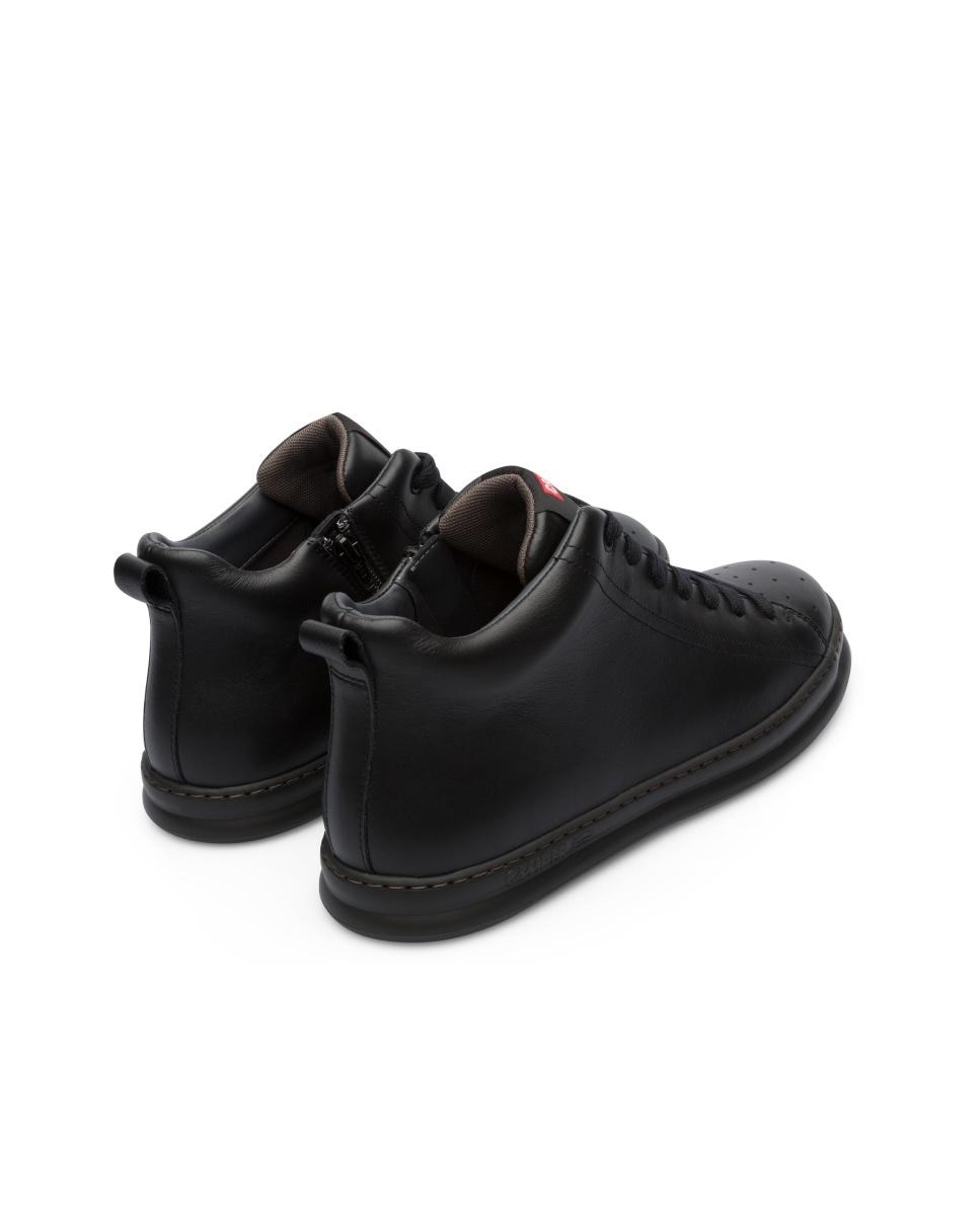 Sapatilhas Runner Four Tipo Bota de Pele Preto-4