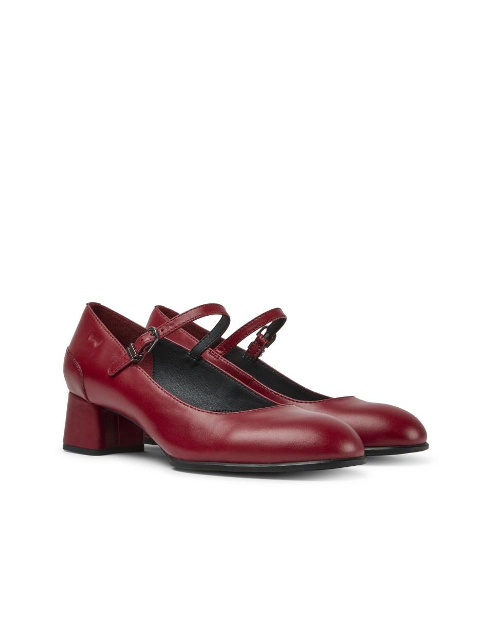 Sapatos de Salto em Pele Katie Vermelho-2
