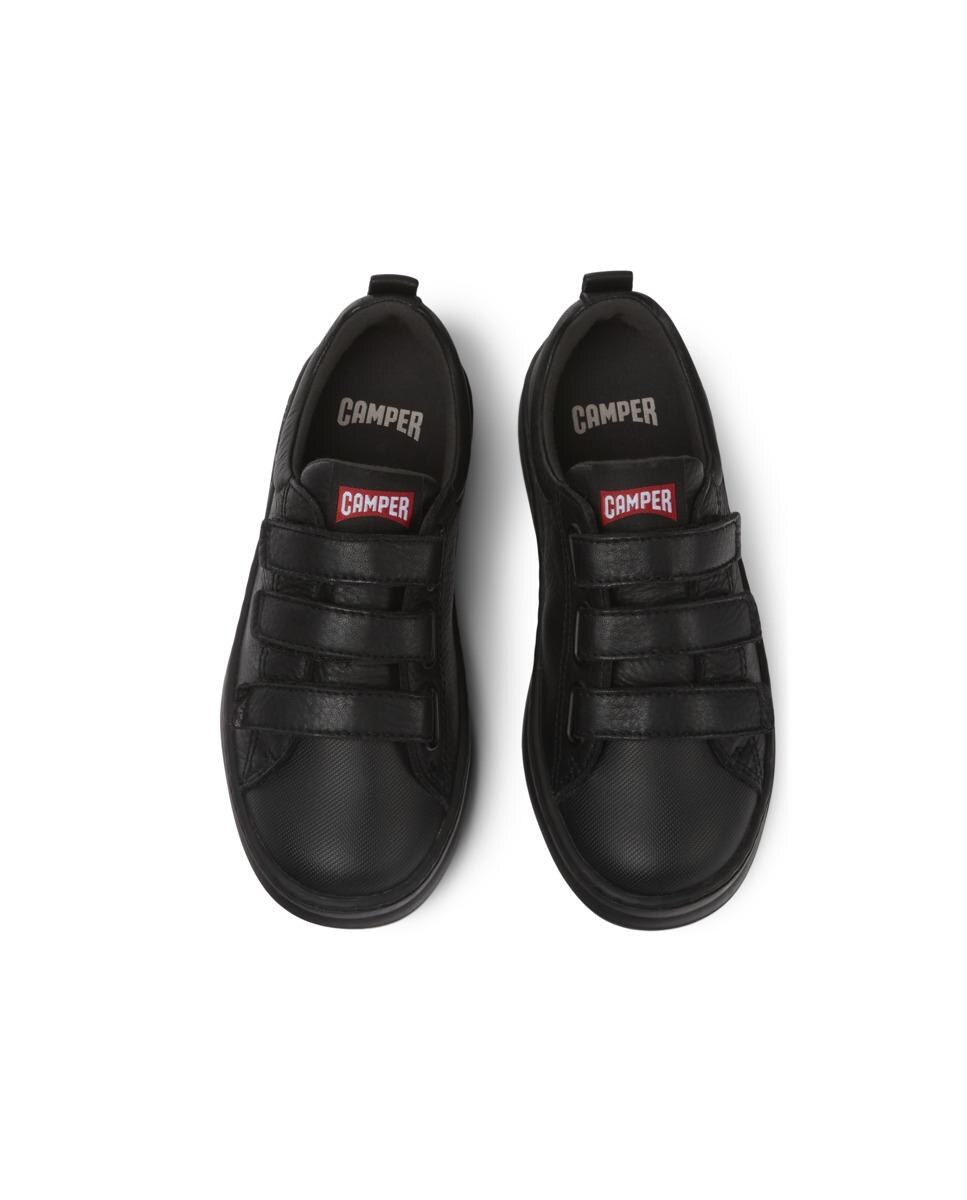 Sapatilhas Desportivas Lisas com Velcro Duplo Infantil Camper Preto-3