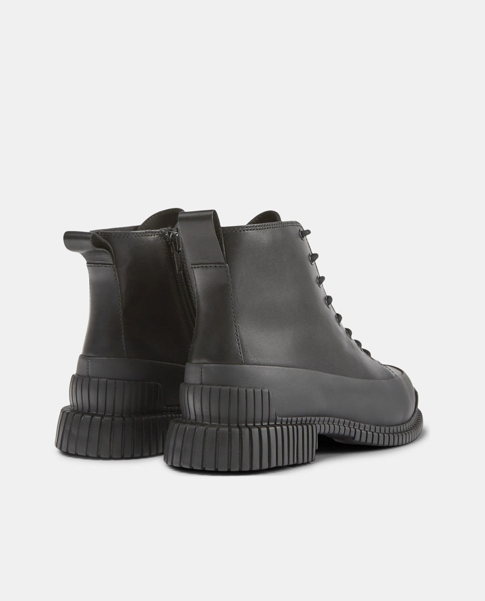 Botins Pix de Pele com Cordões Preto-4