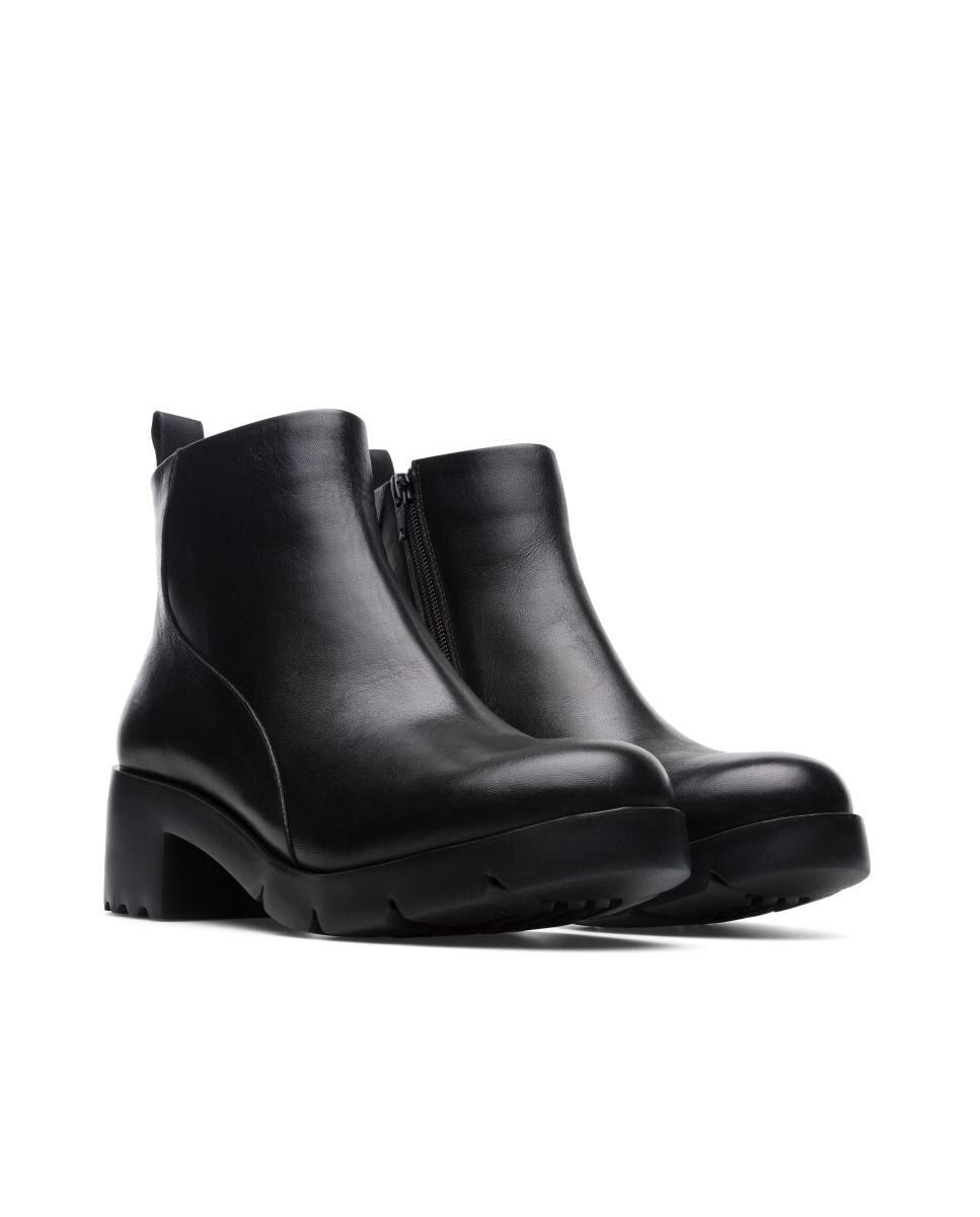 Botins Wanda de Salto com Fecho Zip Preto-2