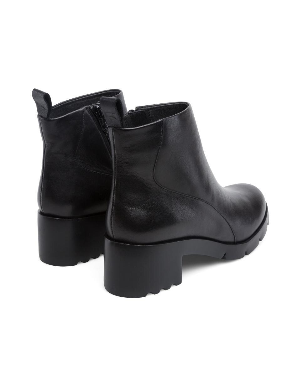Botins Wanda de Salto com Fecho Zip Preto-4