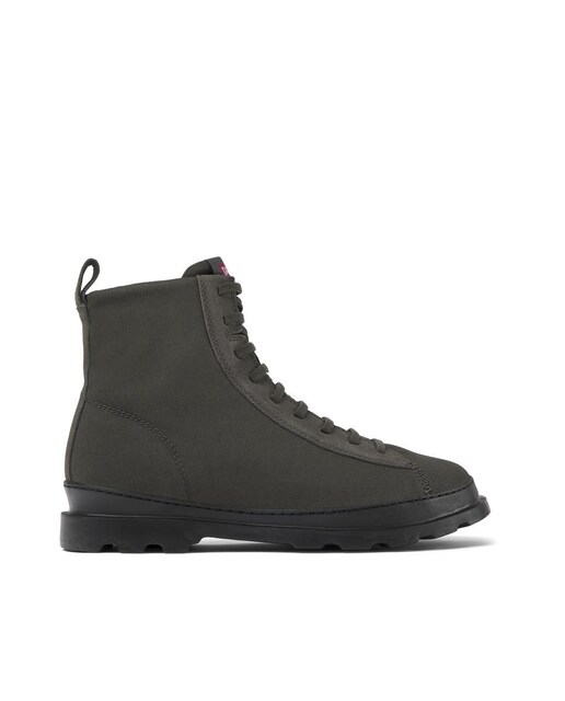 Imagem 0 de Botas em Pele com Atacadores - Cinzento-Escuro