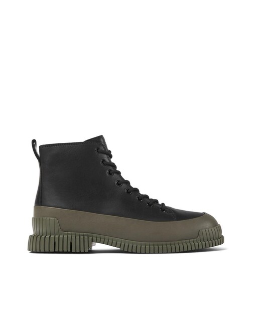 Imagem 0 de Botas em Pele com Cordões - Preto