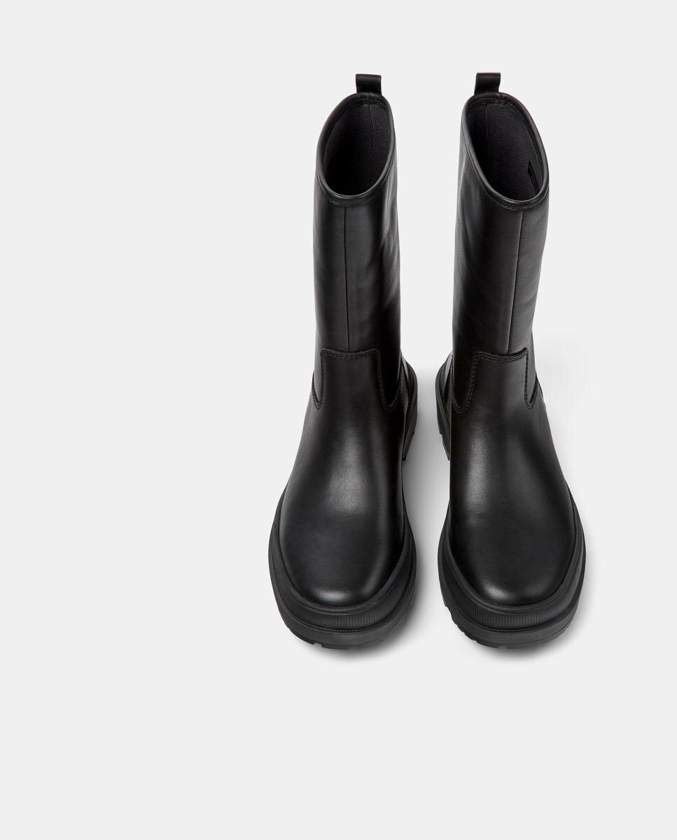 Botins Brutus Trek de Pele Preto-3
