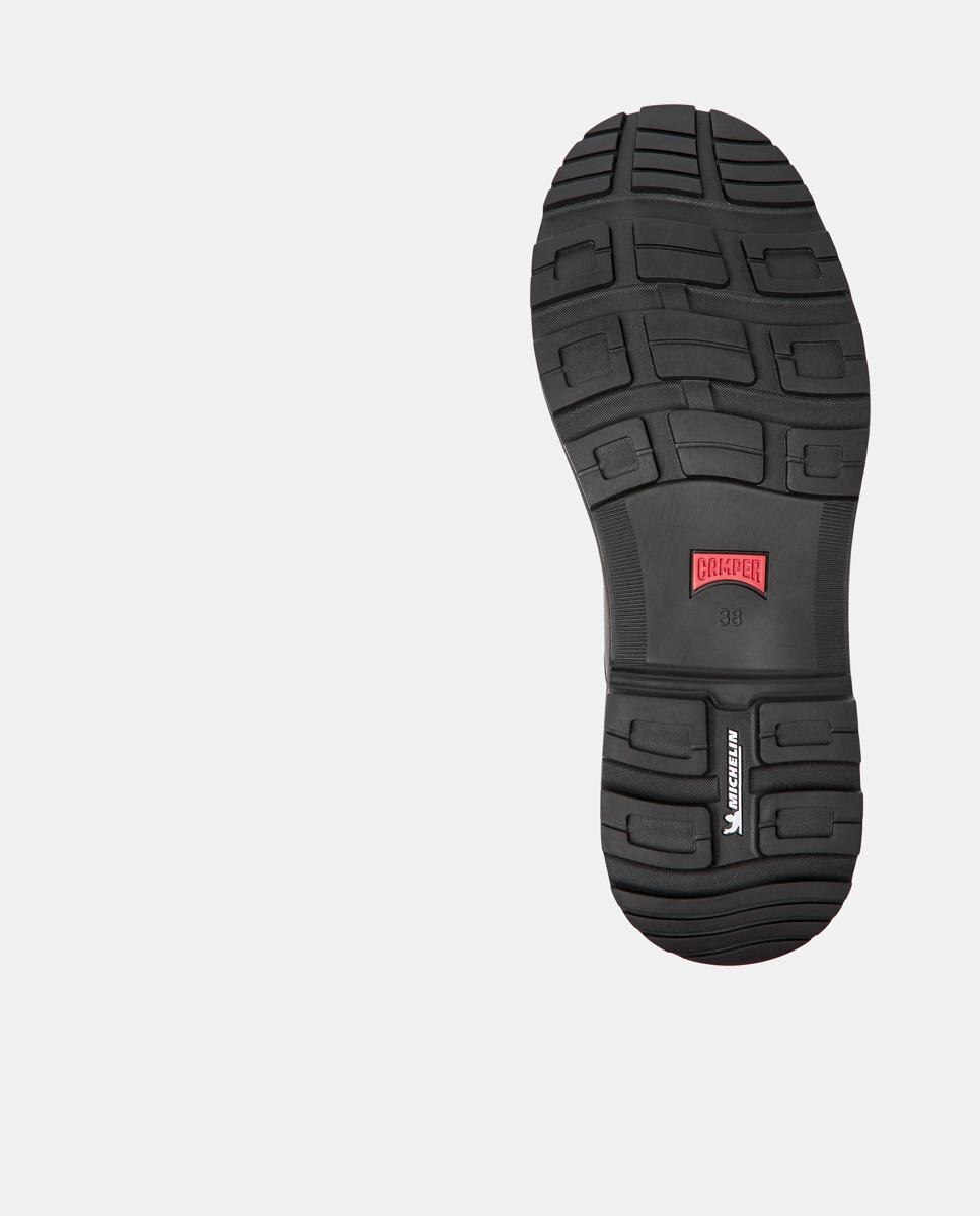 Botins Brutus Trek de Pele Preto-4