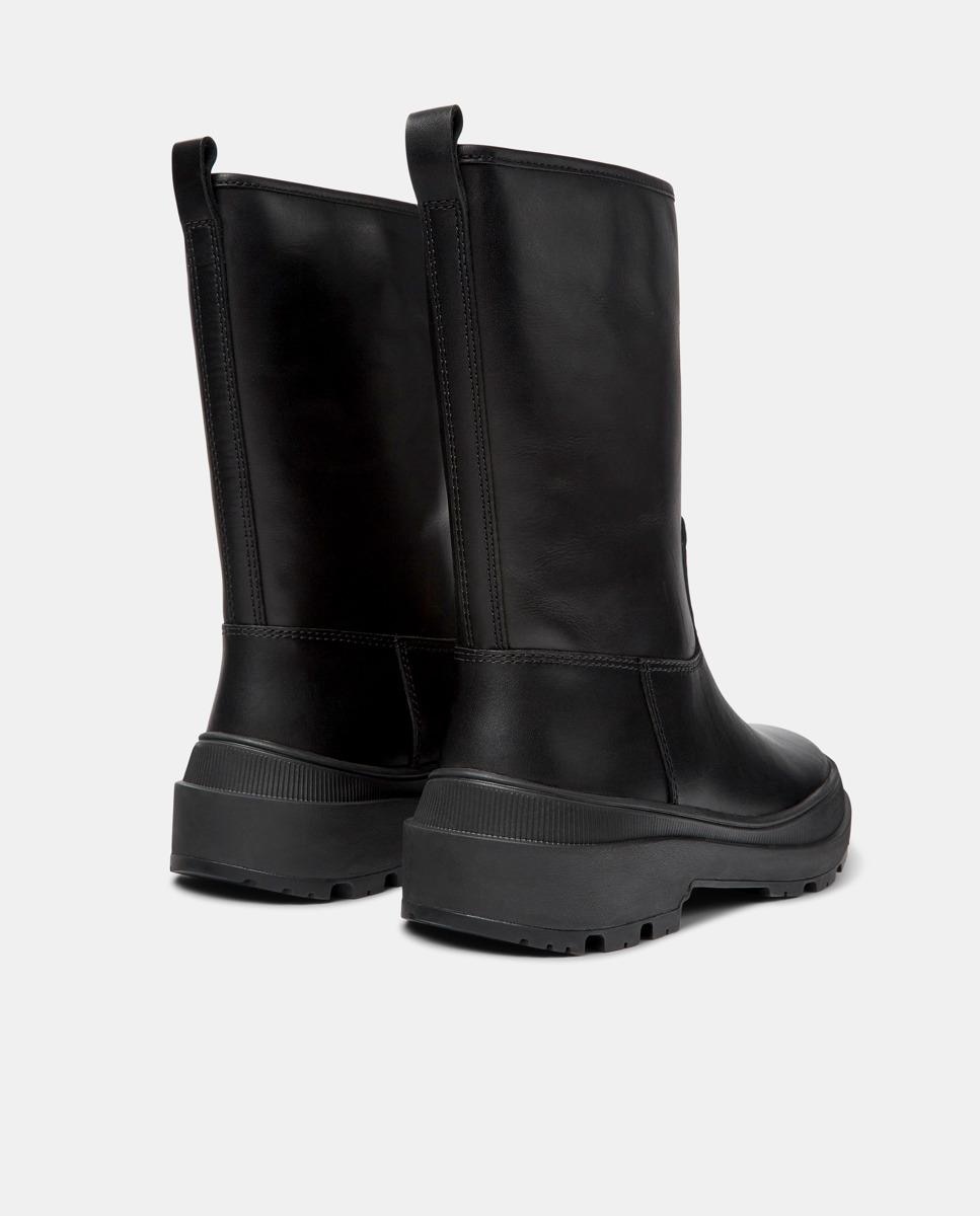 Botins Brutus Trek de Pele Preto-5