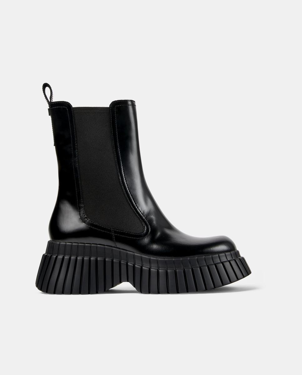 Botins Bcn de Pele Preto-1