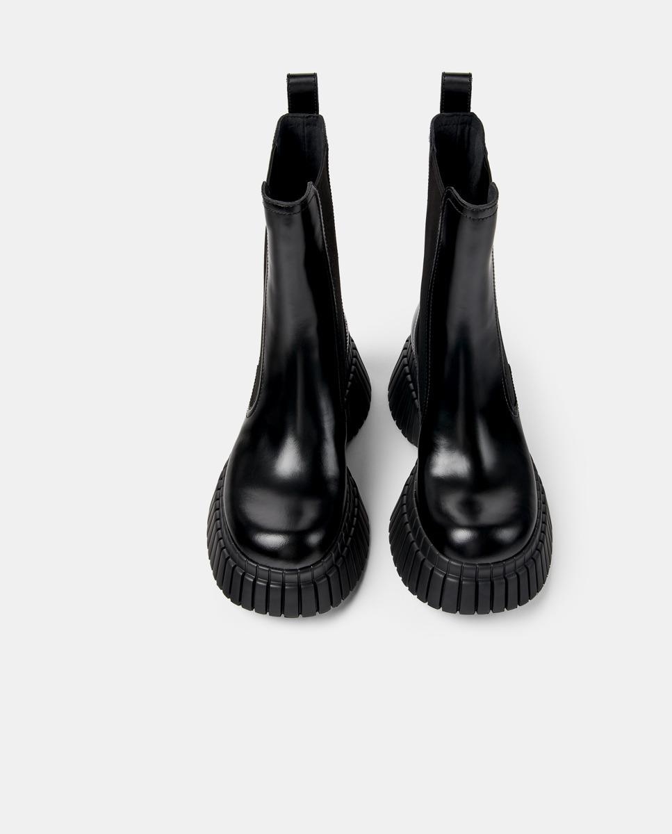 Botins Bcn de Pele Preto-3