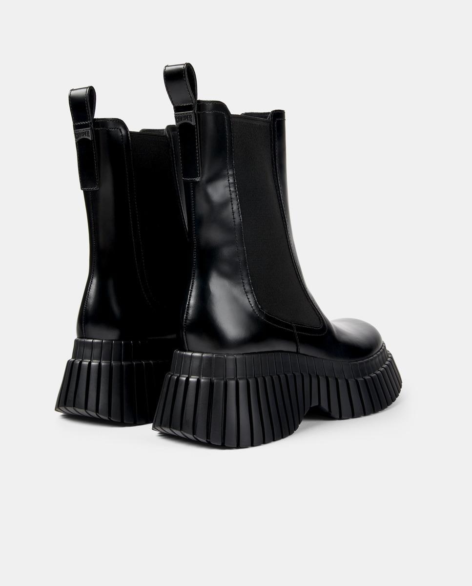 Botins Bcn de Pele Preto-5