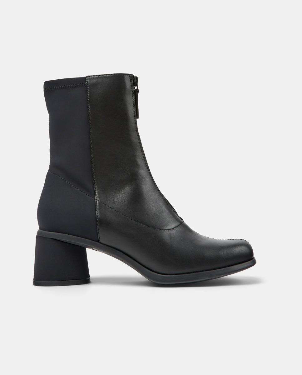 Botins Kiara de Pele Preto-1