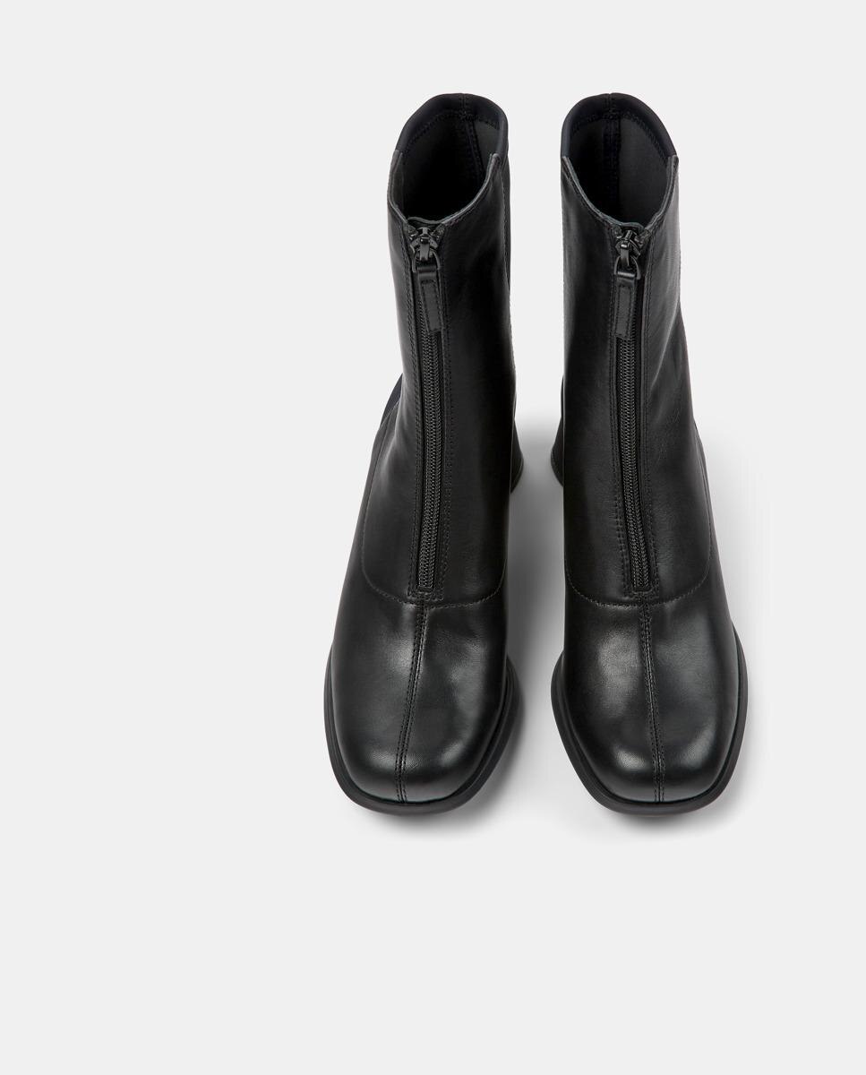 Botins Kiara de Pele Preto-3