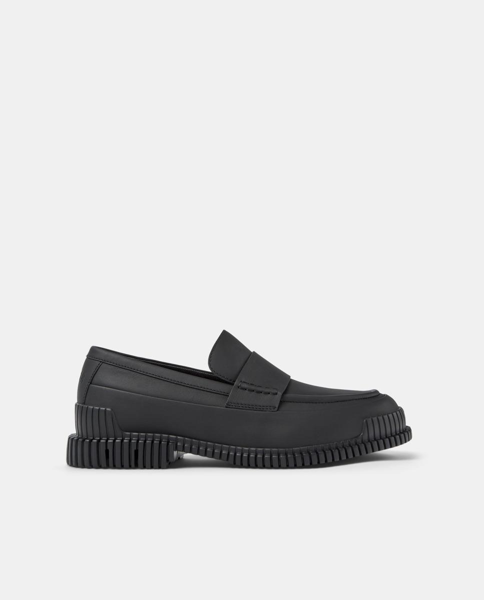 Mocassins Pix Lisas de Pele Preto-1