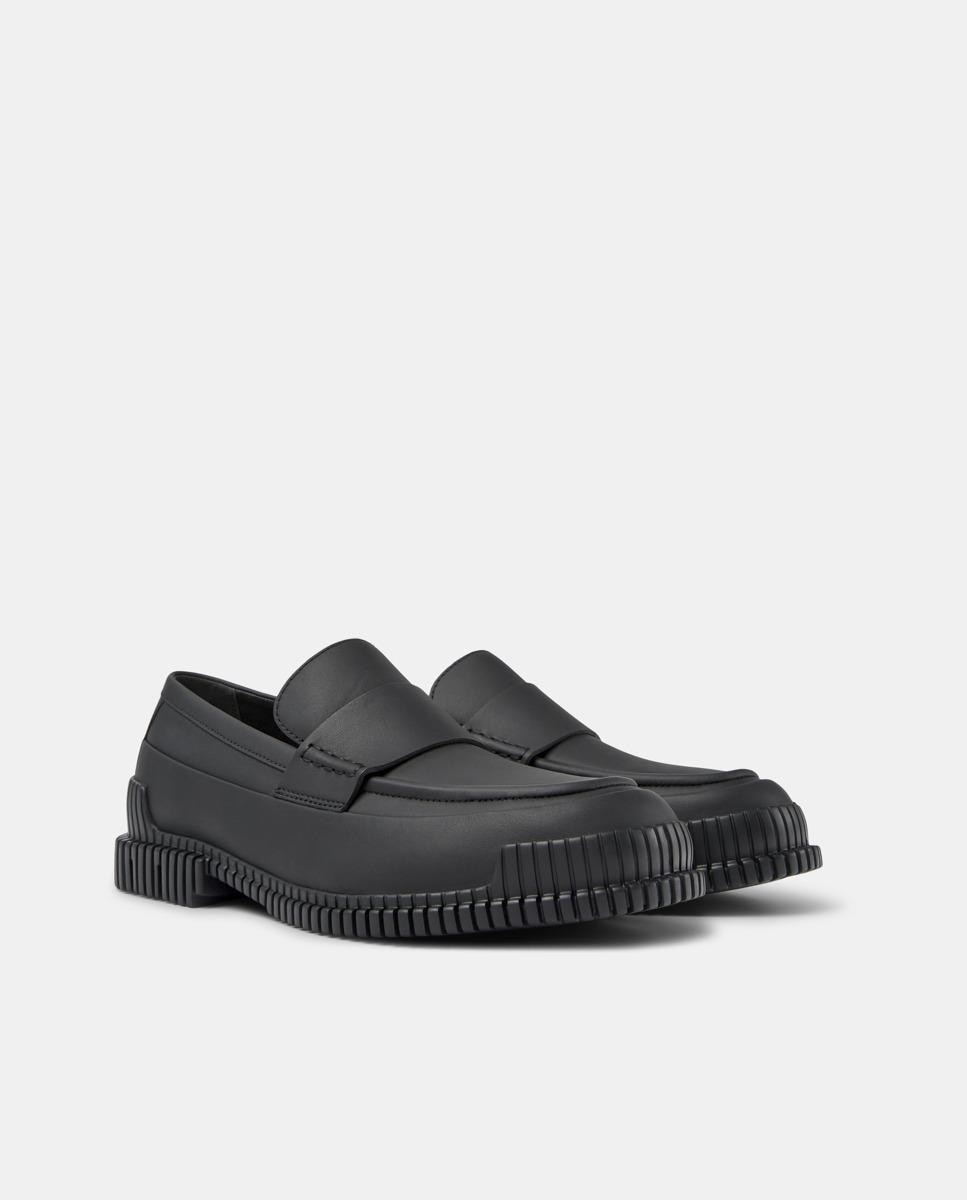 Mocassins Pix Lisas de Pele Preto-2