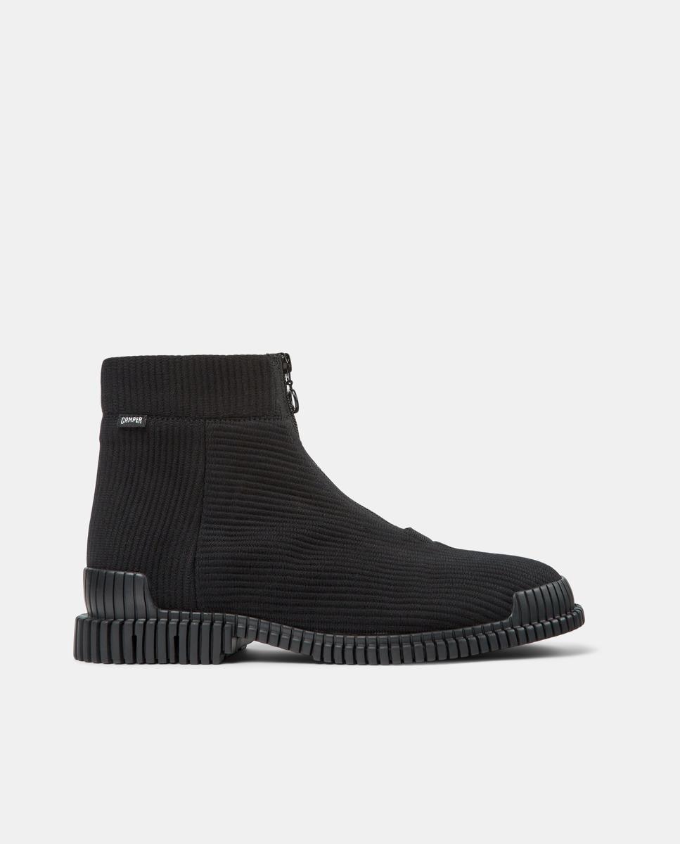 Botins Pix de Fecho Zip Preto-1