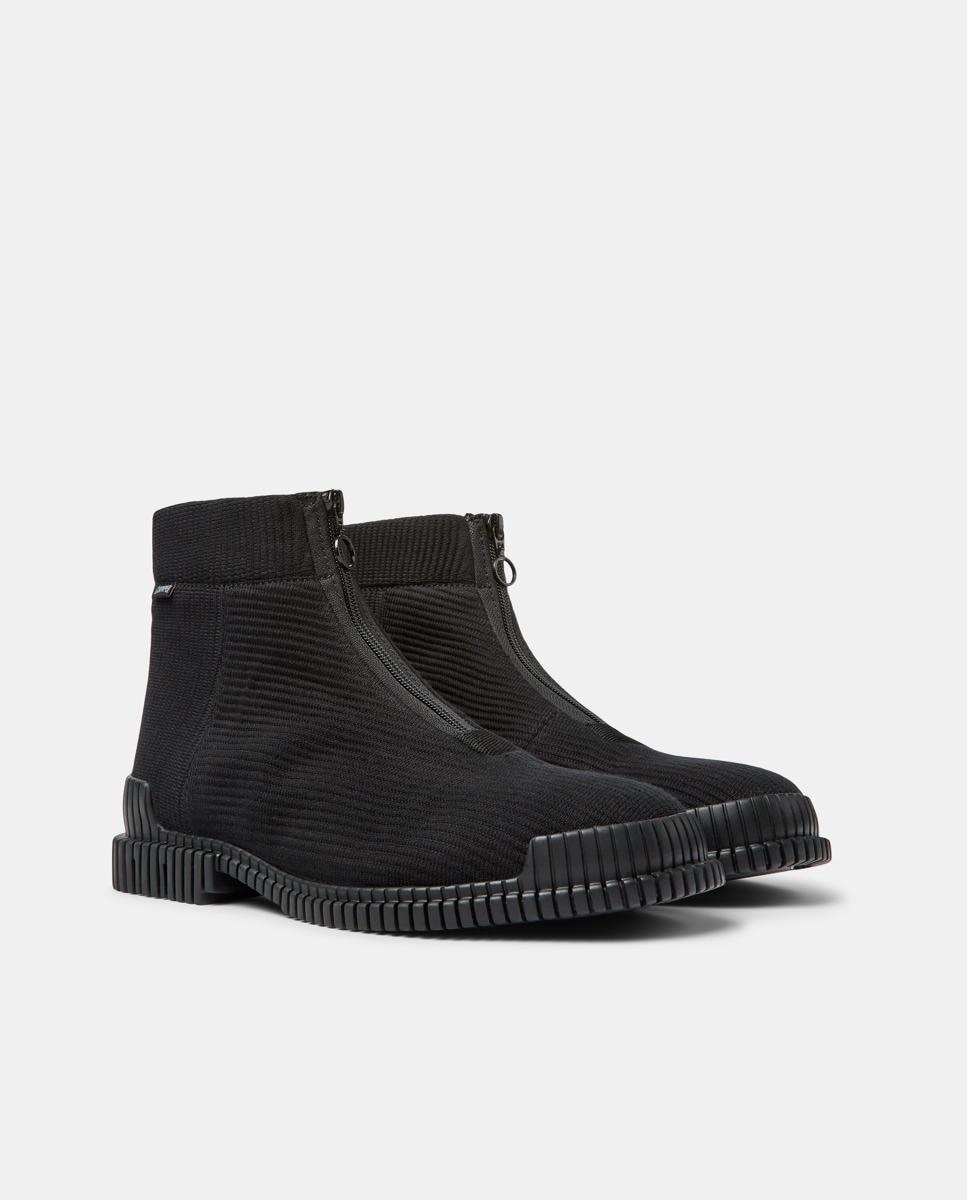 Botins Pix de Fecho Zip Preto-2