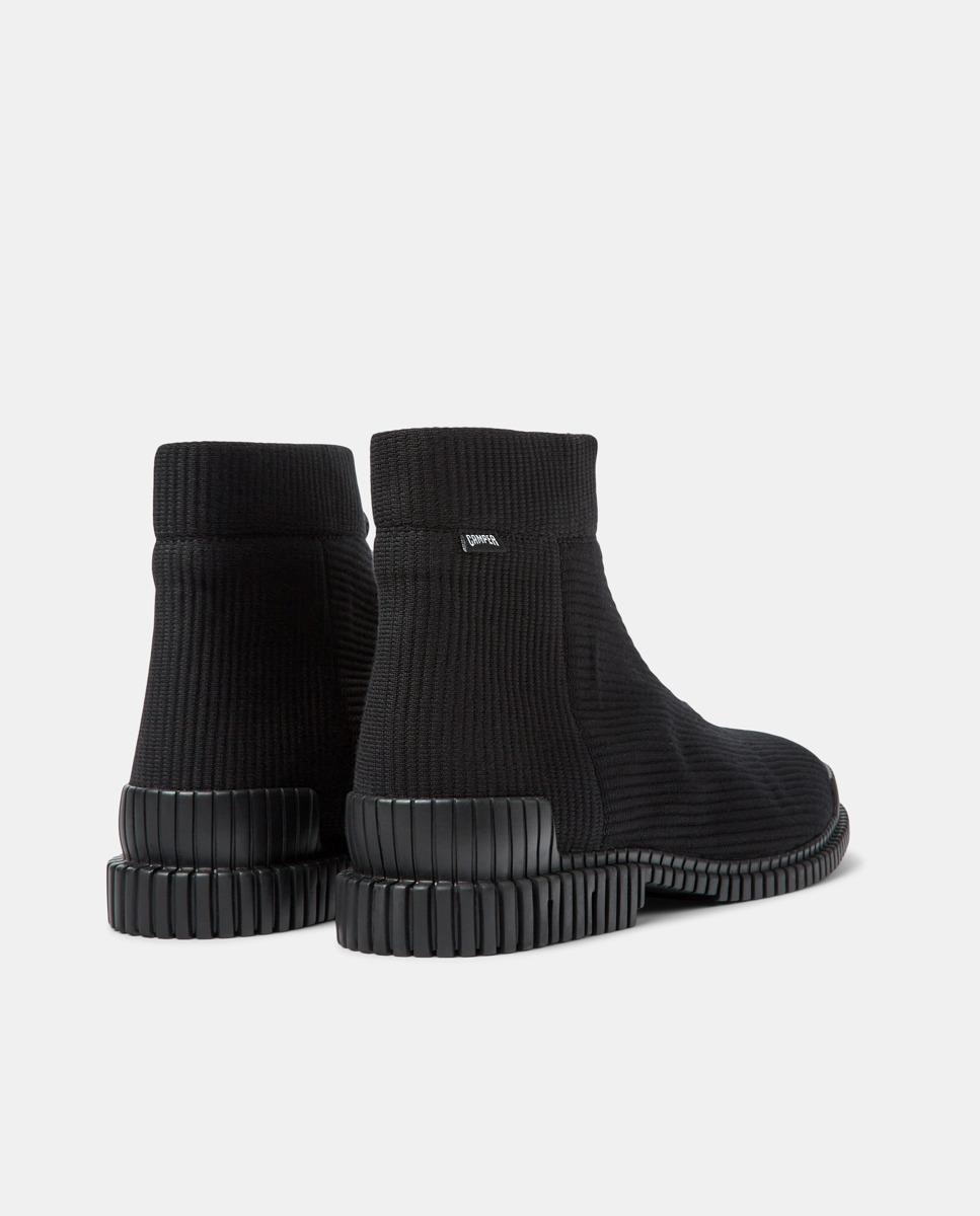 Botins Pix de Fecho Zip Preto-4