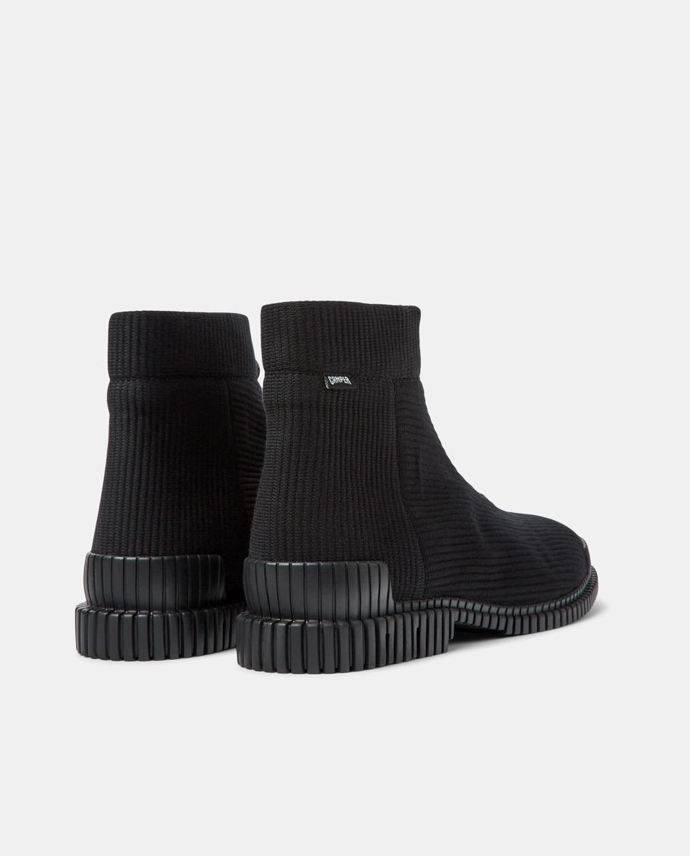 Botins Pix de Fecho Zip Preto-4