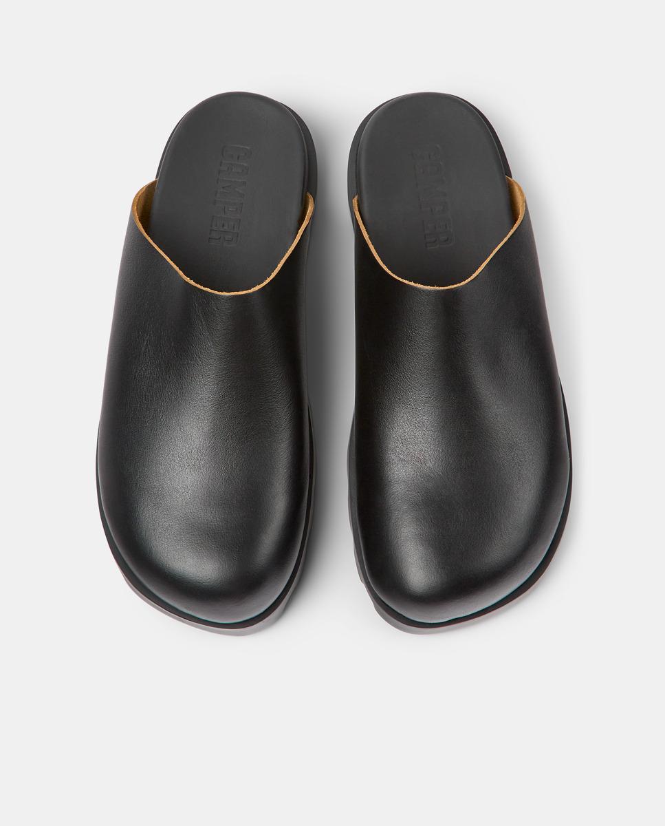 Socas Brutus Sandal Lisas de Pele Preto-3
