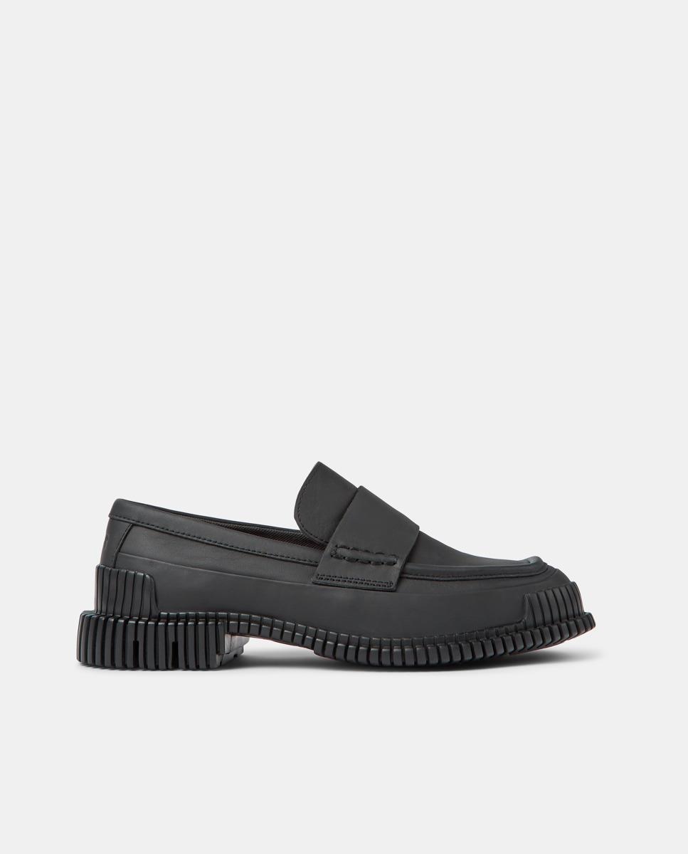 Mocassins Pix Lisos de Pele Preto-1