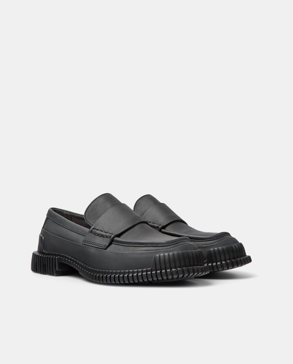 Mocassins Pix Lisos de Pele Preto-2