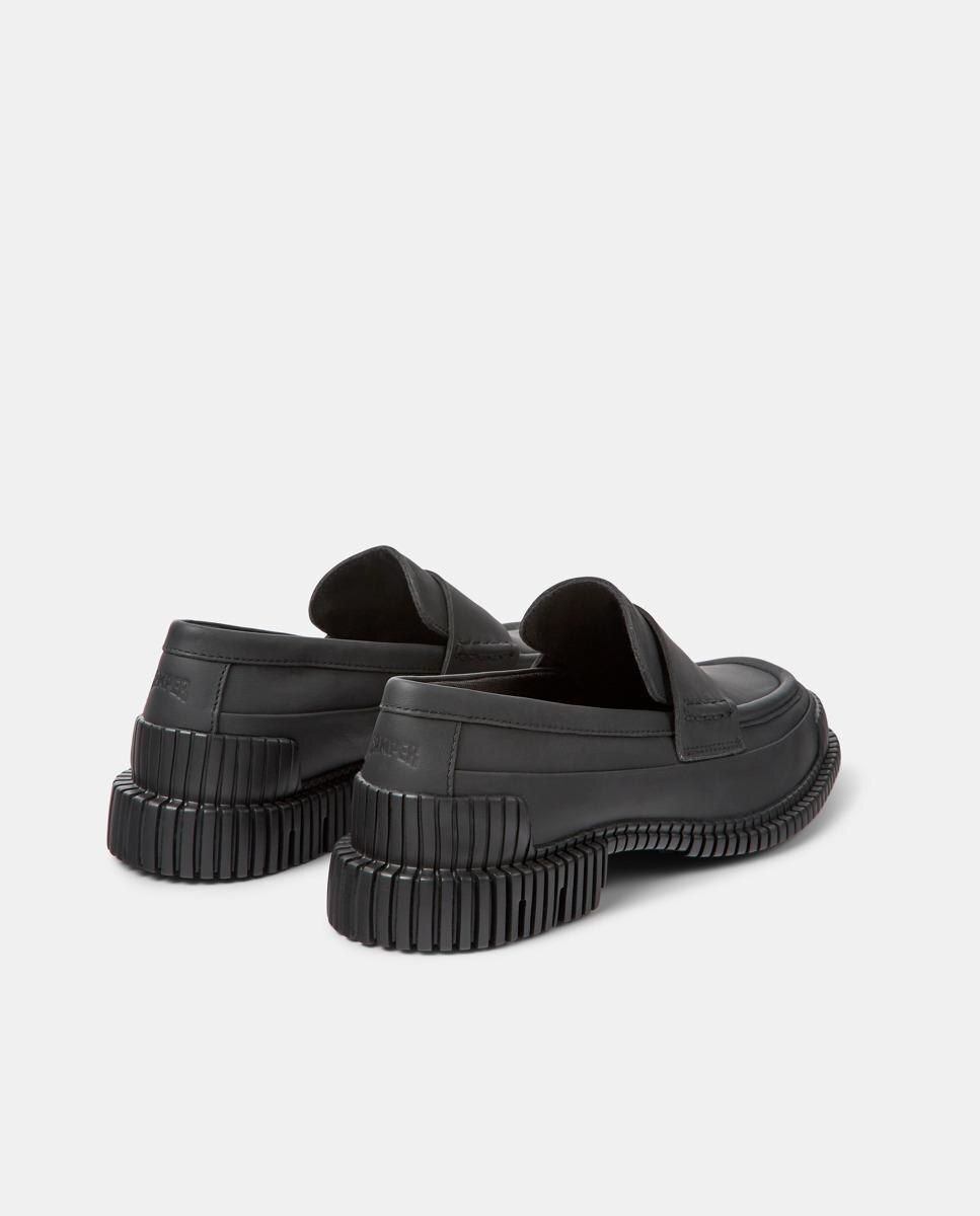 Mocassins Pix Lisos de Pele Preto-4