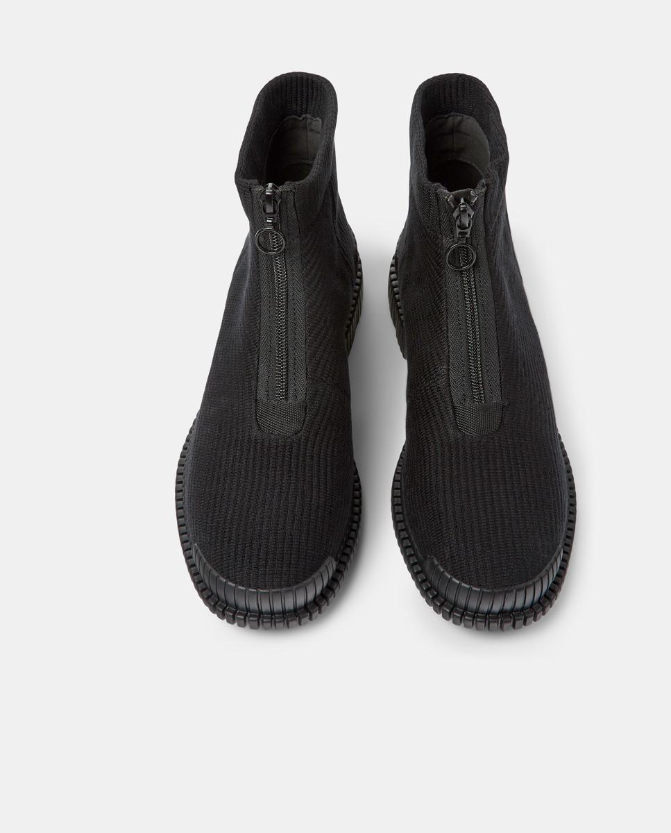 Botins Pix com Fecho Zip Preto-3
