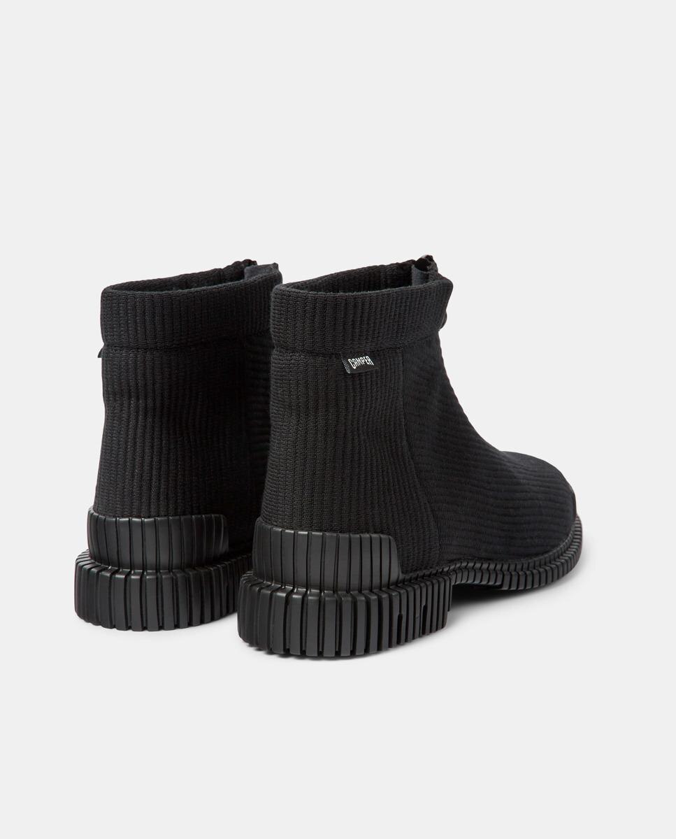 Botins Pix com Fecho Zip Preto-4