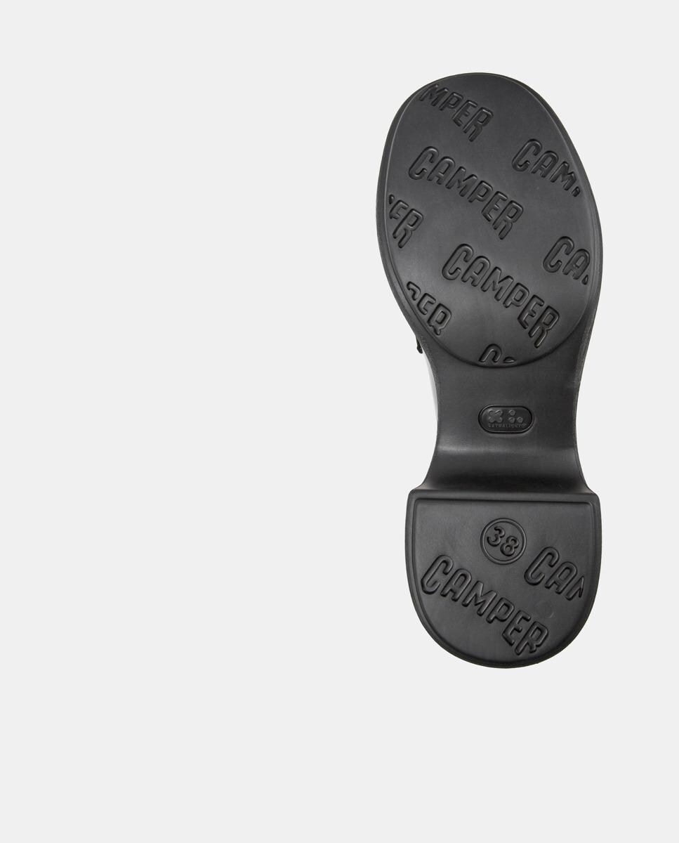 Mocassins Thelma Ii de Pele com Salto Preto-5