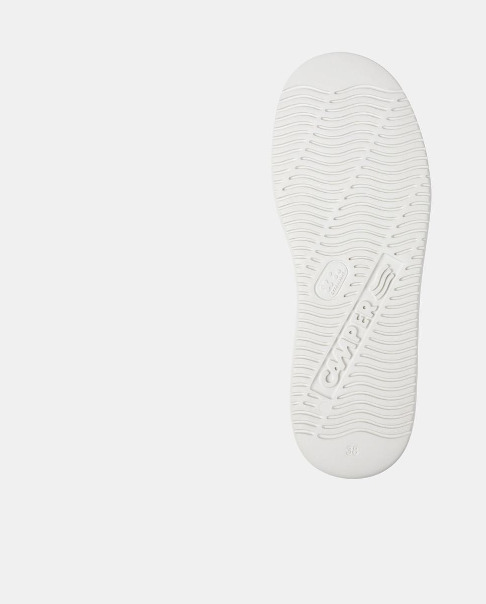 Sapatilhas de Pele Runner K21 com Atacadores Branco/Amarelo-4