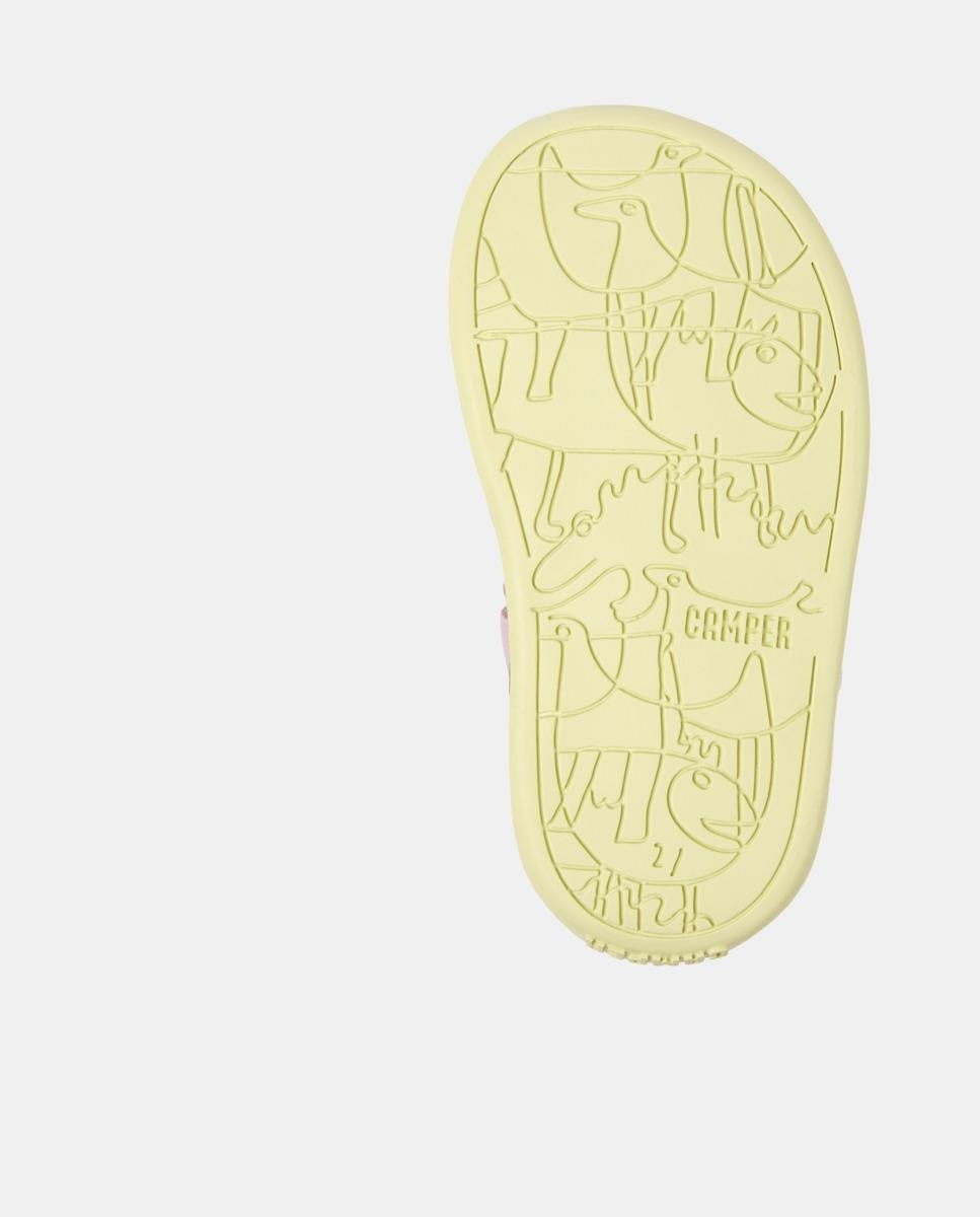 Sandálias Infantil Bicho com Velcro Rosa-pastel-4