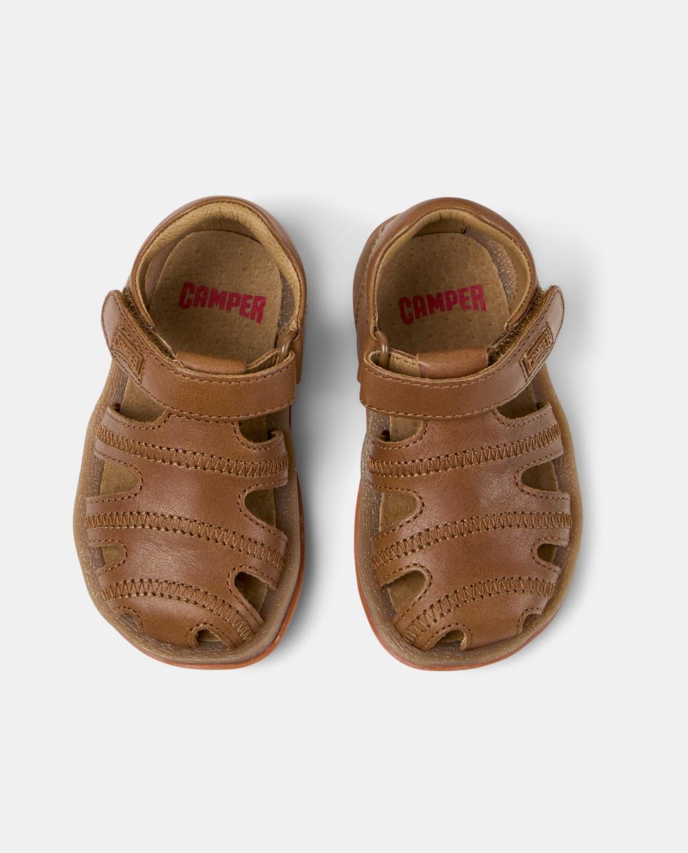Sandálias Infantil Bicho com Velcro Castanho-2