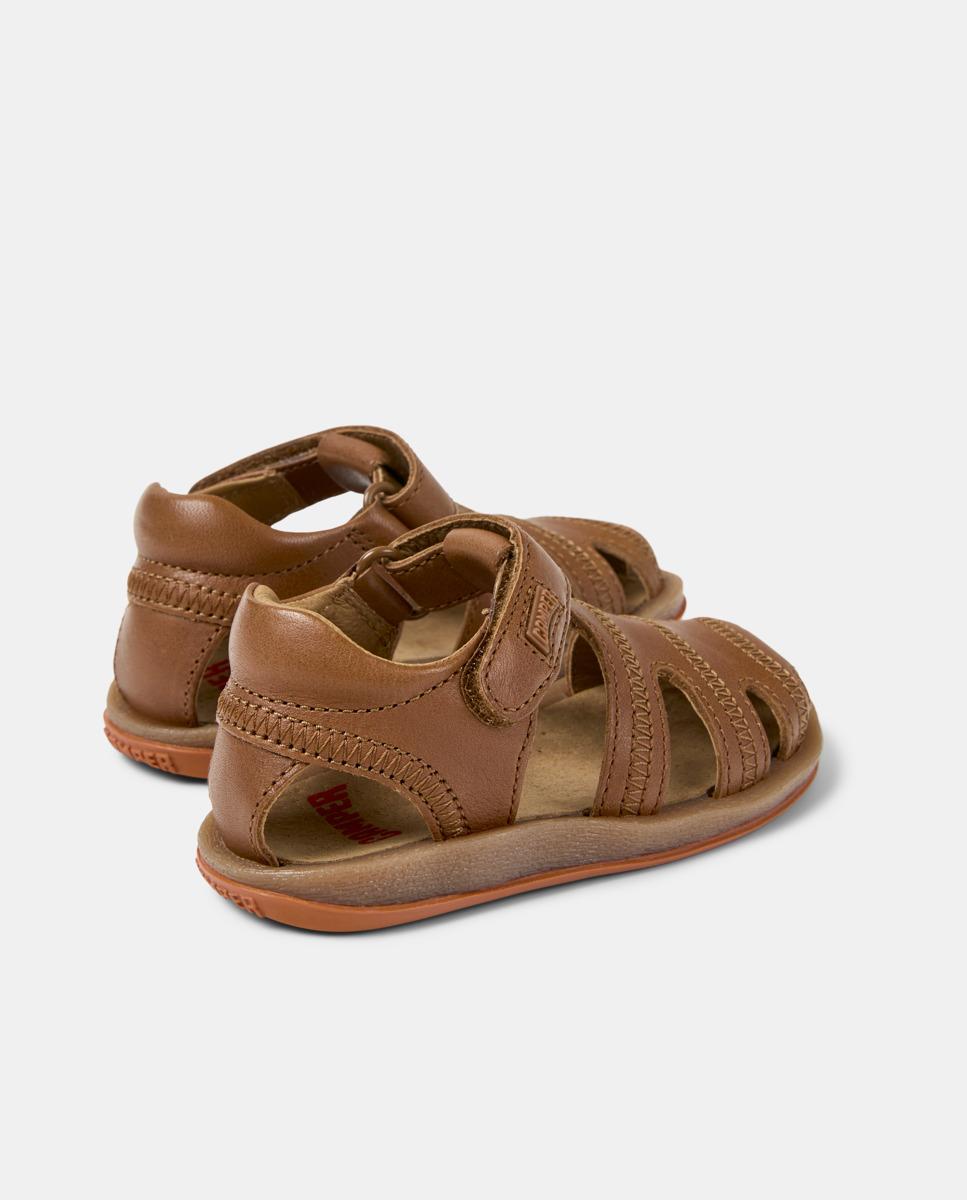 Sandálias Infantil Bicho com Velcro Castanho-3