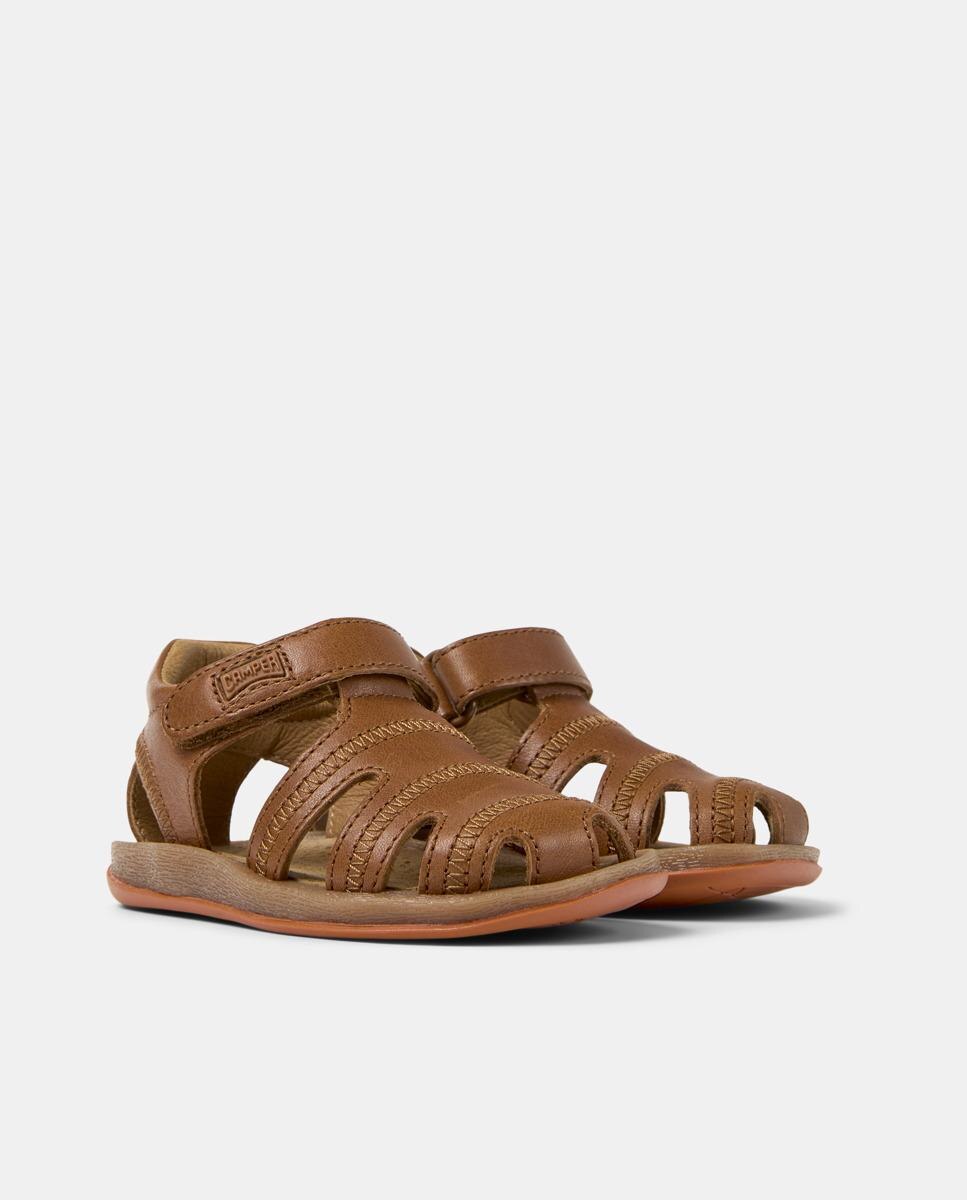 Sandálias Infantil Bicho com Velcro Castanho-5