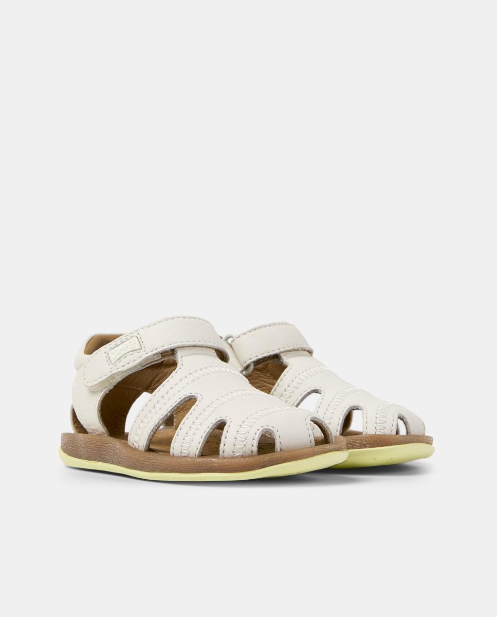 Sandálias Fechadas Bicho de Pele Branco-5